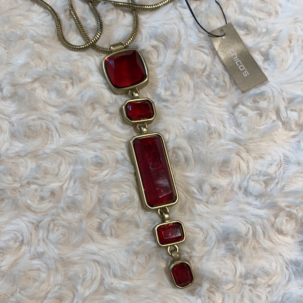 Chicos Briley Red Pendant Necklace - Picture 8 of 11